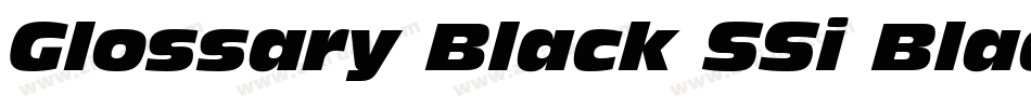 Glossary Black SSi Black Italic字体转换